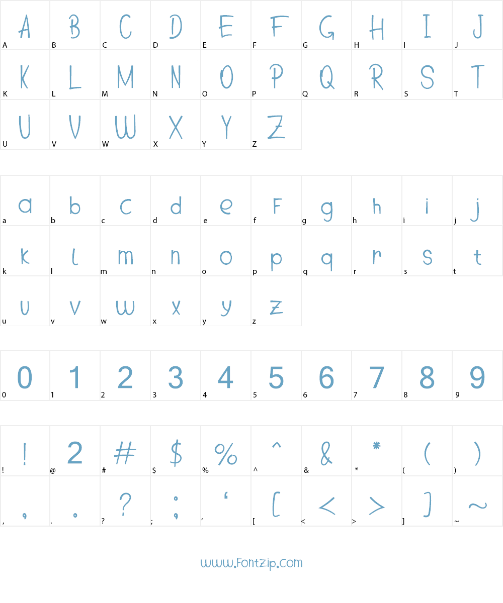 Giving Love Font Character